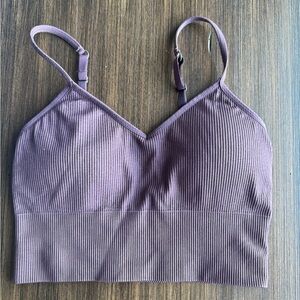 Zella Ribbed Bralette in Mauve